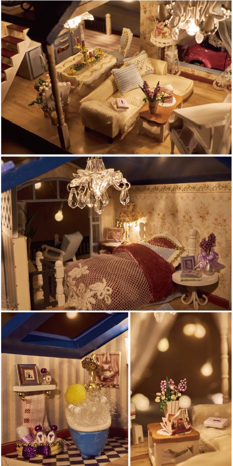 Cuteroom-124DIY-Handicraft-Miniature-Voice-Activated-LED-LightMusic-with-Cover-Provence-Dollhouse-1043545-4