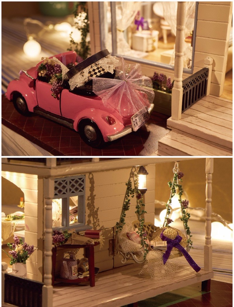 Cuteroom-124DIY-Handicraft-Miniature-Voice-Activated-LED-LightMusic-with-Cover-Provence-Dollhouse-1043545-6
