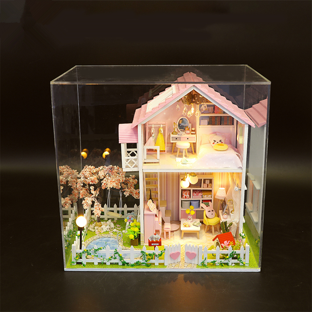 DIY-Assembled-Cottage-Love-of-Cherry-Tree-Doll-House-Kids-Toys-1649234-10