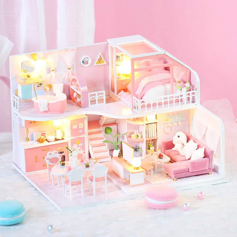 DIY-Doll-House-Handmade-Girl-Heart-Small-House-Model-Assembled-Art-Villa-Toy-Birthday-Gift-Girl-1781179-2