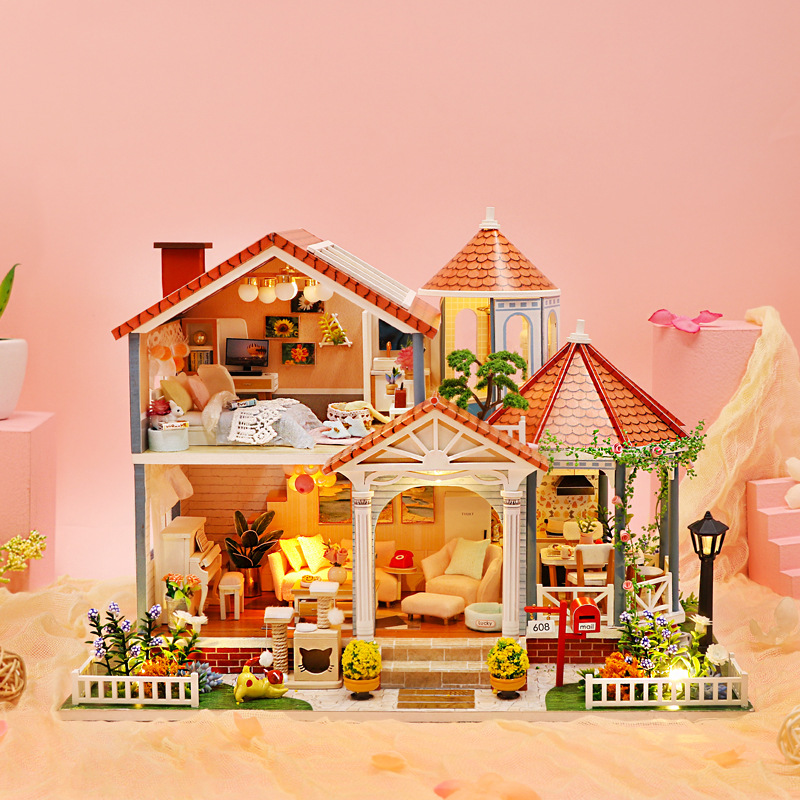 HONGDA-L2001-European-and-American-Style-DIY-Dollhouse-Home-Furnishings-Cottage-Building-With-Music--1919009-1