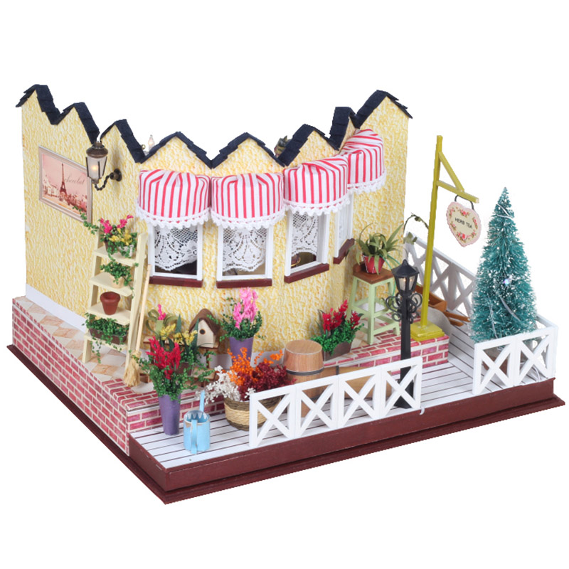 Hoomeda-LY001-Herb-Tea-Vanilla-Milk-Tea-House-DIY-Dollhouse-With-Music-Light-Cover-Miniature-Model-1182318-2