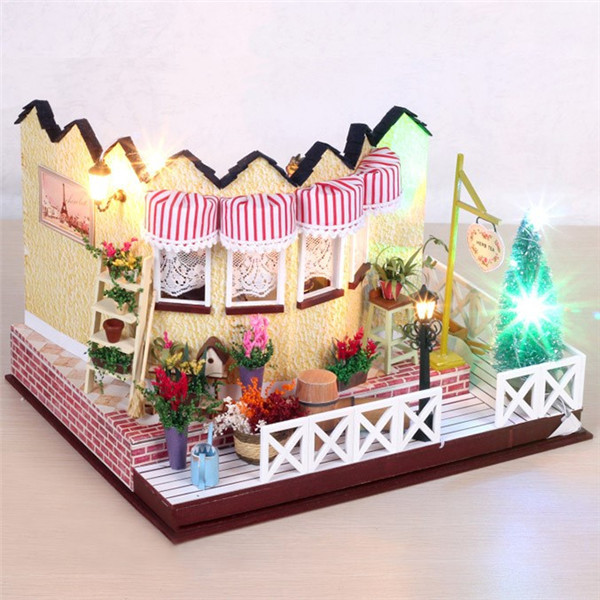 Hoomeda-LY001-Herb-Tea-Vanilla-Milk-Tea-House-DIY-Dollhouse-With-Music-Light-Cover-Miniature-Model-1182318-3