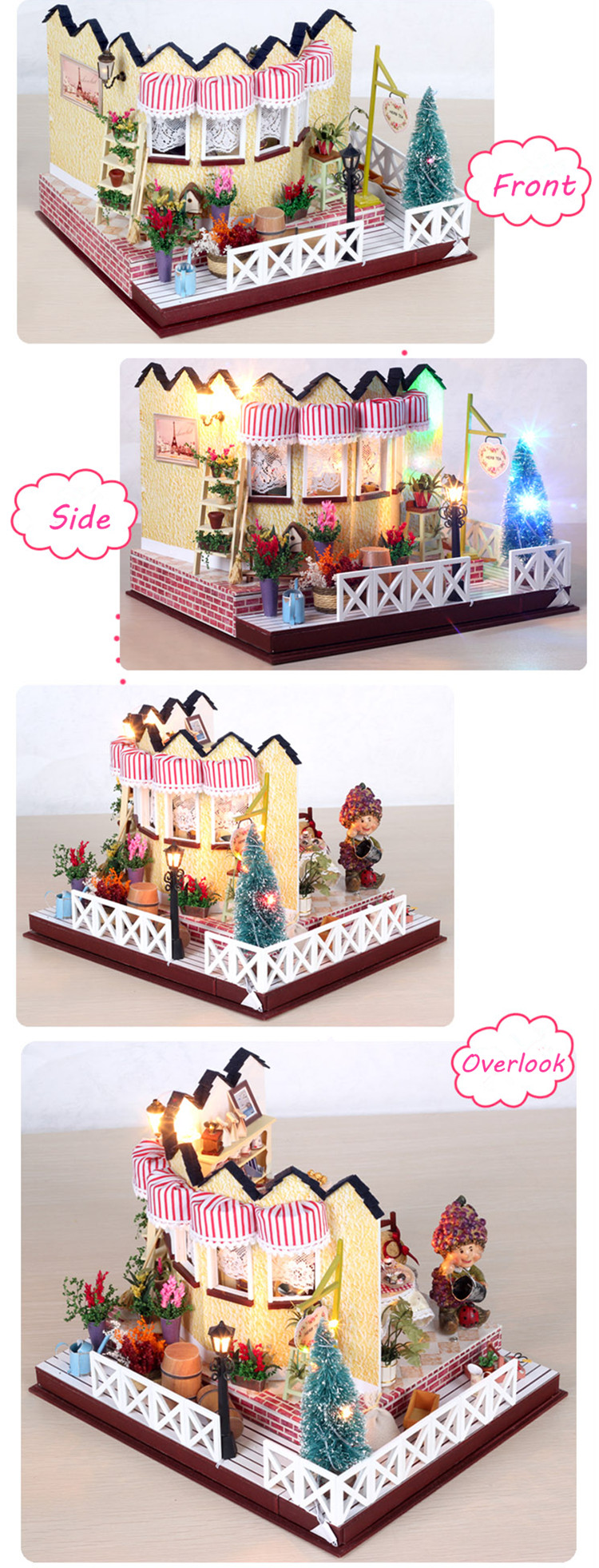 Hoomeda-LY001-Herb-Tea-Vanilla-Milk-Tea-House-DIY-Dollhouse-With-Music-Light-Cover-Miniature-Model-1182318-5