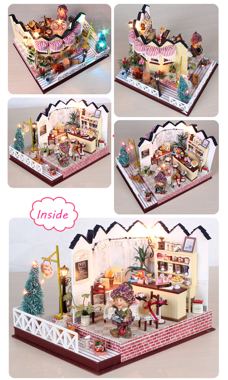 Hoomeda-LY001-Herb-Tea-Vanilla-Milk-Tea-House-DIY-Dollhouse-With-Music-Light-Cover-Miniature-Model-1182318-6