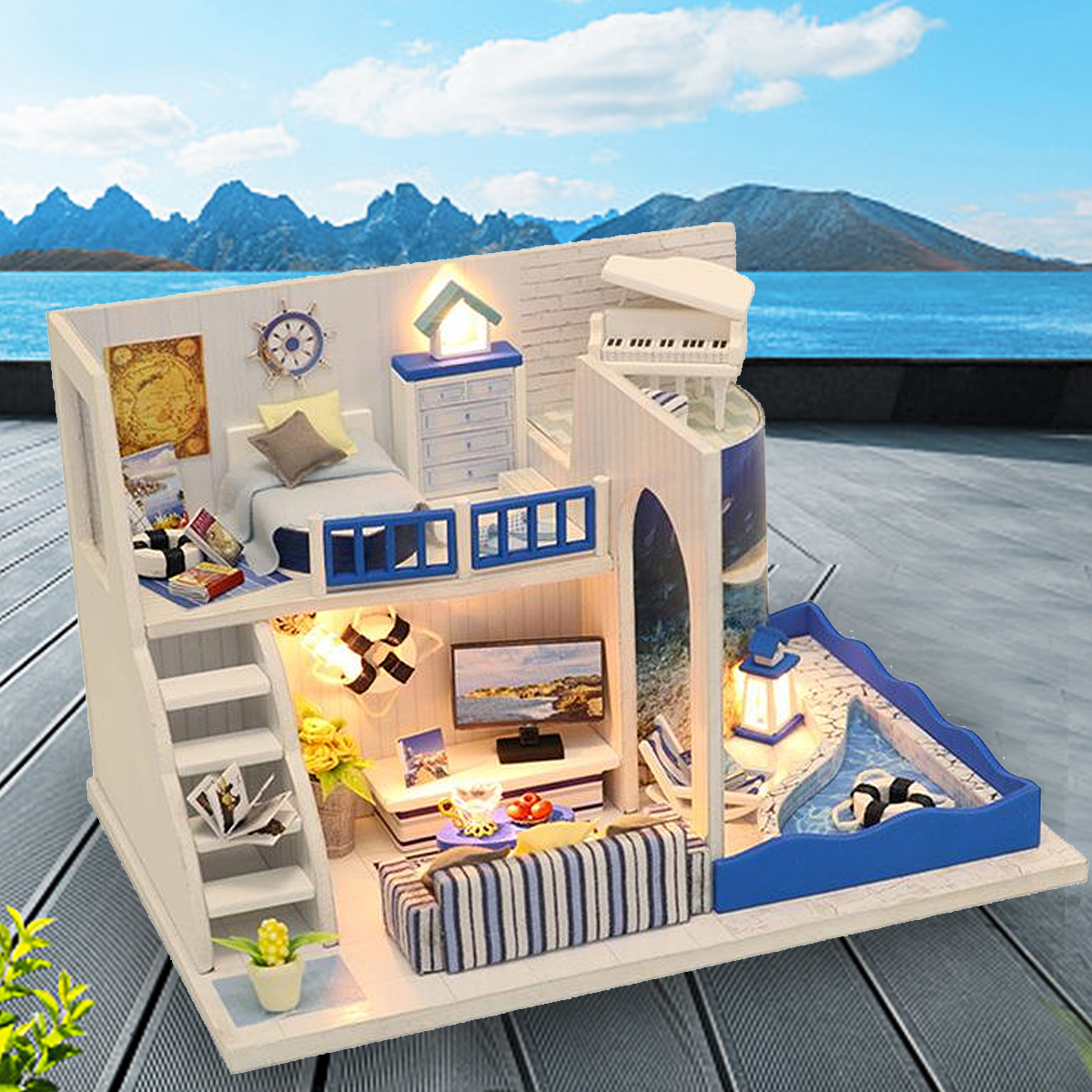 Hoomeda-M040-Miniature-Diy-Puzzle-Villa-Dollhouse-Wooden-Building-Doll-House-Toys-Birthday-Gifts-1447650-1