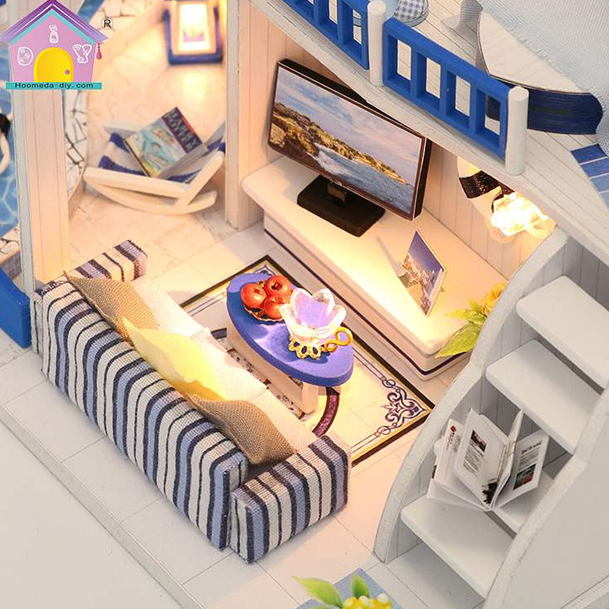 Hoomeda-M040-Miniature-Diy-Puzzle-Villa-Dollhouse-Wooden-Building-Doll-House-Toys-Birthday-Gifts-1447650-7