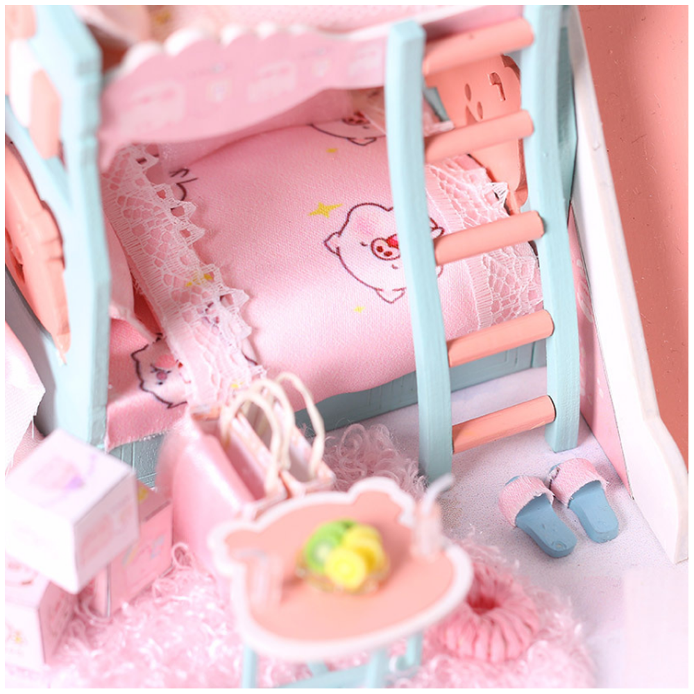 Iie-Create-P-003-Pig-Girl-DIY-Assembled-Doll-House-With-Dust-Cover-With-Furniture-Indoor-Toys-1686958-4