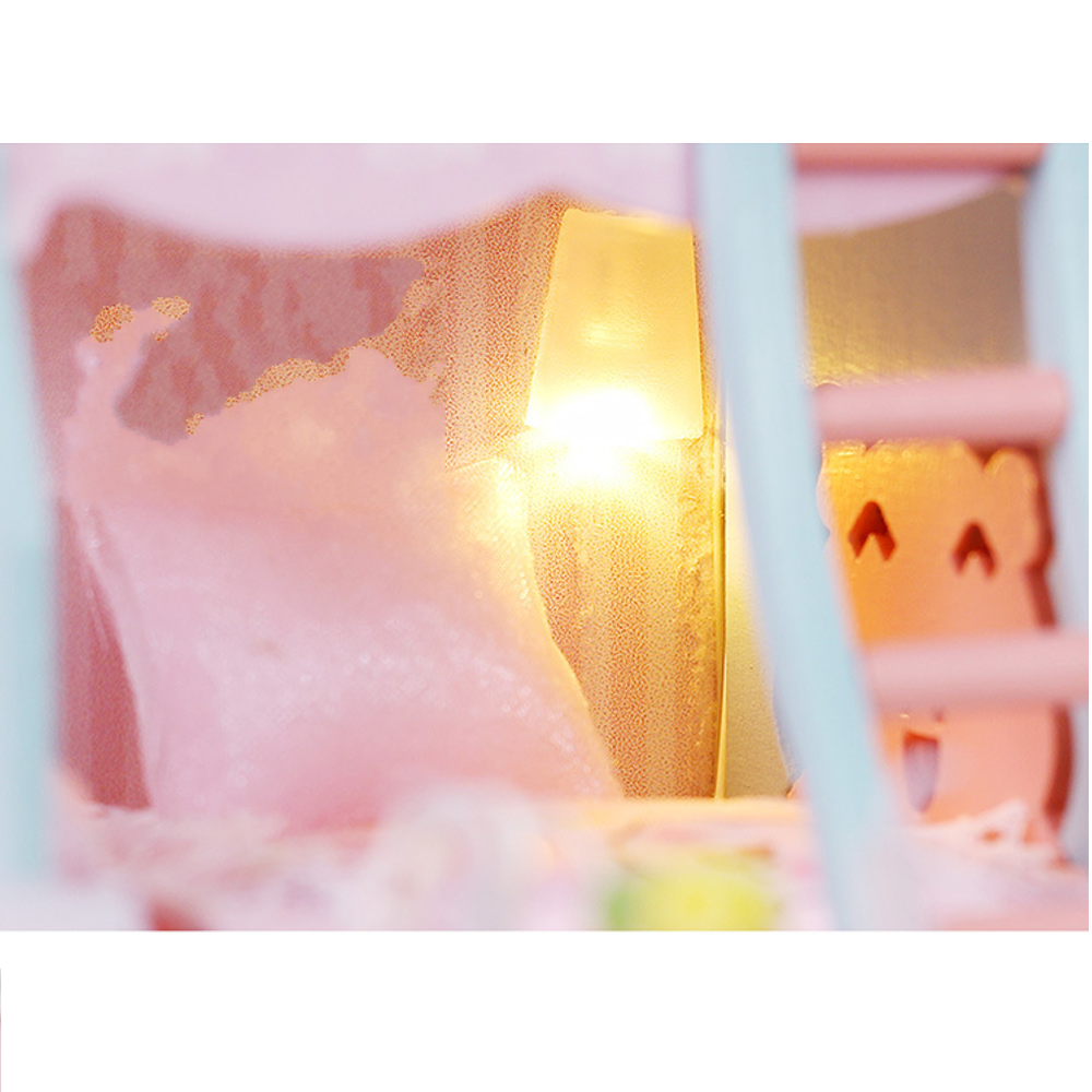 Iie-Create-P-003-Pig-Girl-DIY-Assembled-Doll-House-With-Dust-Cover-With-Furniture-Indoor-Toys-1686958-5