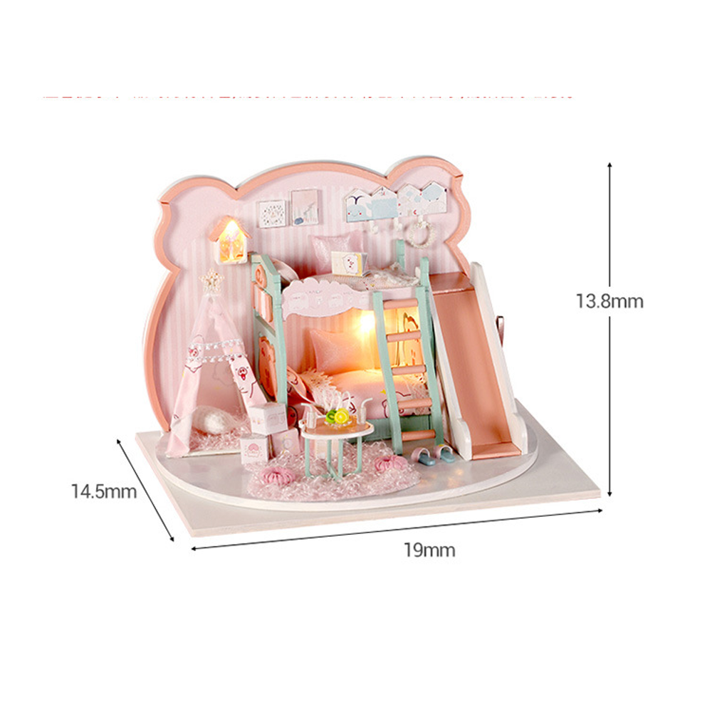 Iie-Create-P-003-Pig-Girl-DIY-Assembled-Doll-House-With-Dust-Cover-With-Furniture-Indoor-Toys-1686958-10