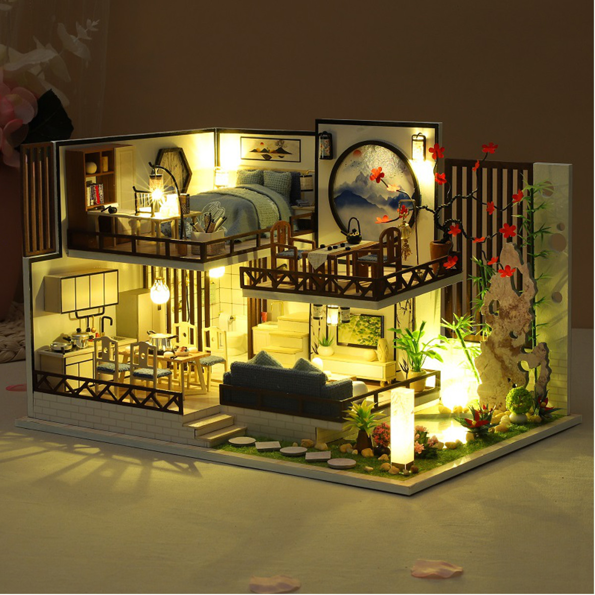 M-029-Chinese-Style-Wooden-DIY-Handmade-Assemble-Doll-House-Miniature-Furniture-Kit-with-LED-Effect--1838455-11