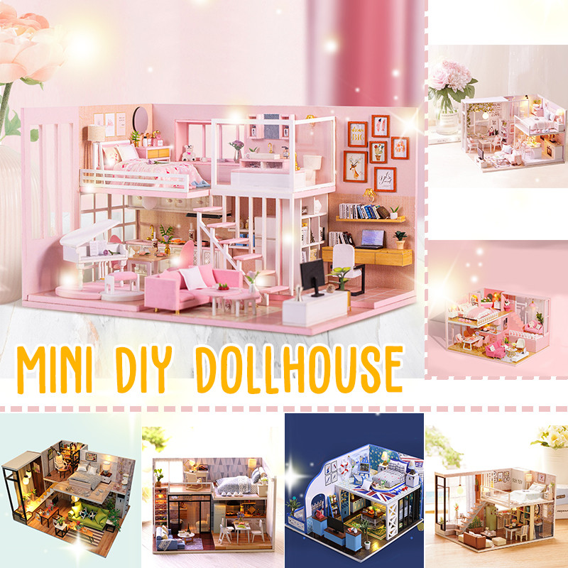 Multi-style-3D-Wooden-DIY-Assembly-Mini-Doll-House-Miniature-with-Furniture-Educational-Toys-for-Kid-1728899-1