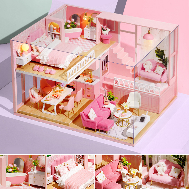 Multi-style-3D-Wooden-DIY-Assembly-Mini-Doll-House-Miniature-with-Furniture-Educational-Toys-for-Kid-1728899-11