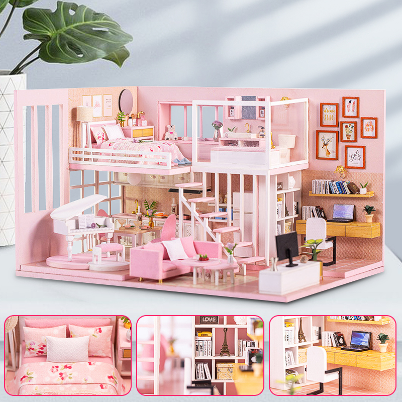 Multi-style-3D-Wooden-DIY-Assembly-Mini-Doll-House-Miniature-with-Furniture-Educational-Toys-for-Kid-1728899-12