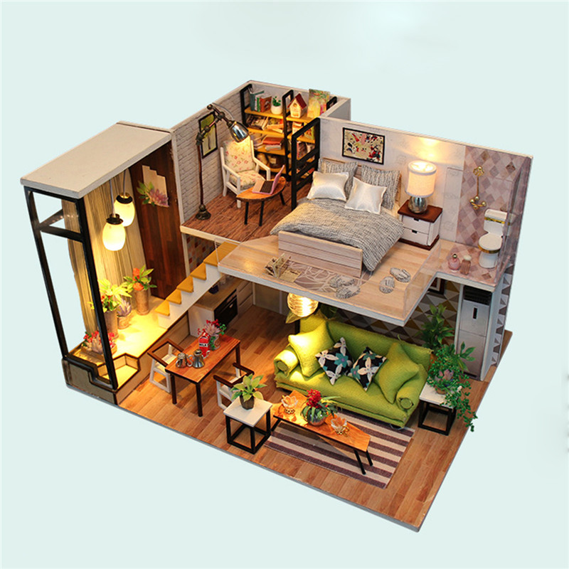 Multi-style-3D-Wooden-DIY-Assembly-Mini-Doll-House-Miniature-with-Furniture-Educational-Toys-for-Kid-1728899-3