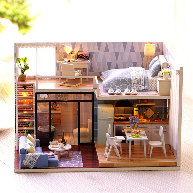 Multi-style-3D-Wooden-DIY-Assembly-Mini-Doll-House-Miniature-with-Furniture-Educational-Toys-for-Kid-1728899-4