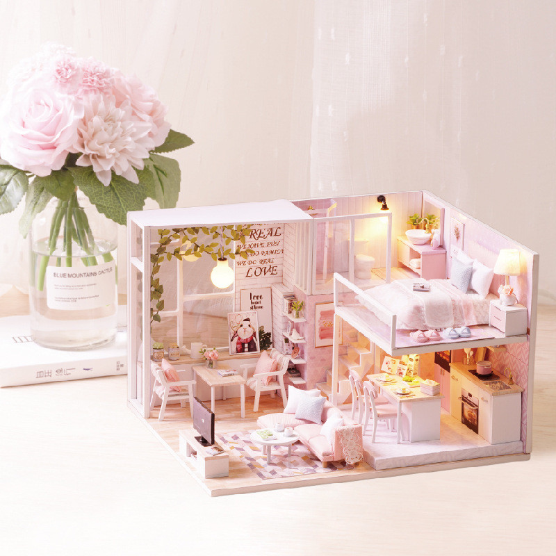 Multi-style-3D-Wooden-DIY-Assembly-Mini-Doll-House-Miniature-with-Furniture-Educational-Toys-for-Kid-1728899-8