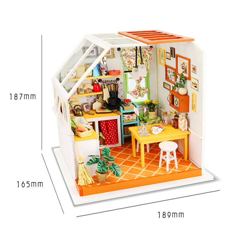 Robotime-DG105-DIY-Doll-House-Miniature-With-Furniture-Wooden-Dollhouses-Toy-Decor-Craft-Gift-1275197-5