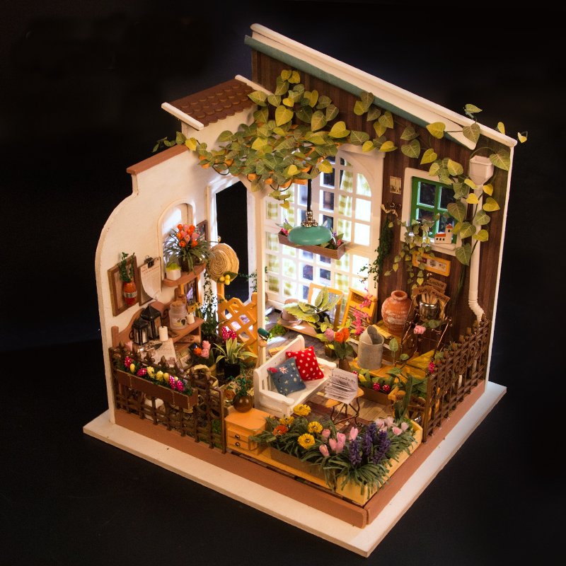 Robotime-DG108-DIY-Doll-House-Miniature-With-Furniture-Wooden-Dollhouse-Toy-Decor-Craft-Gift-1275182-2