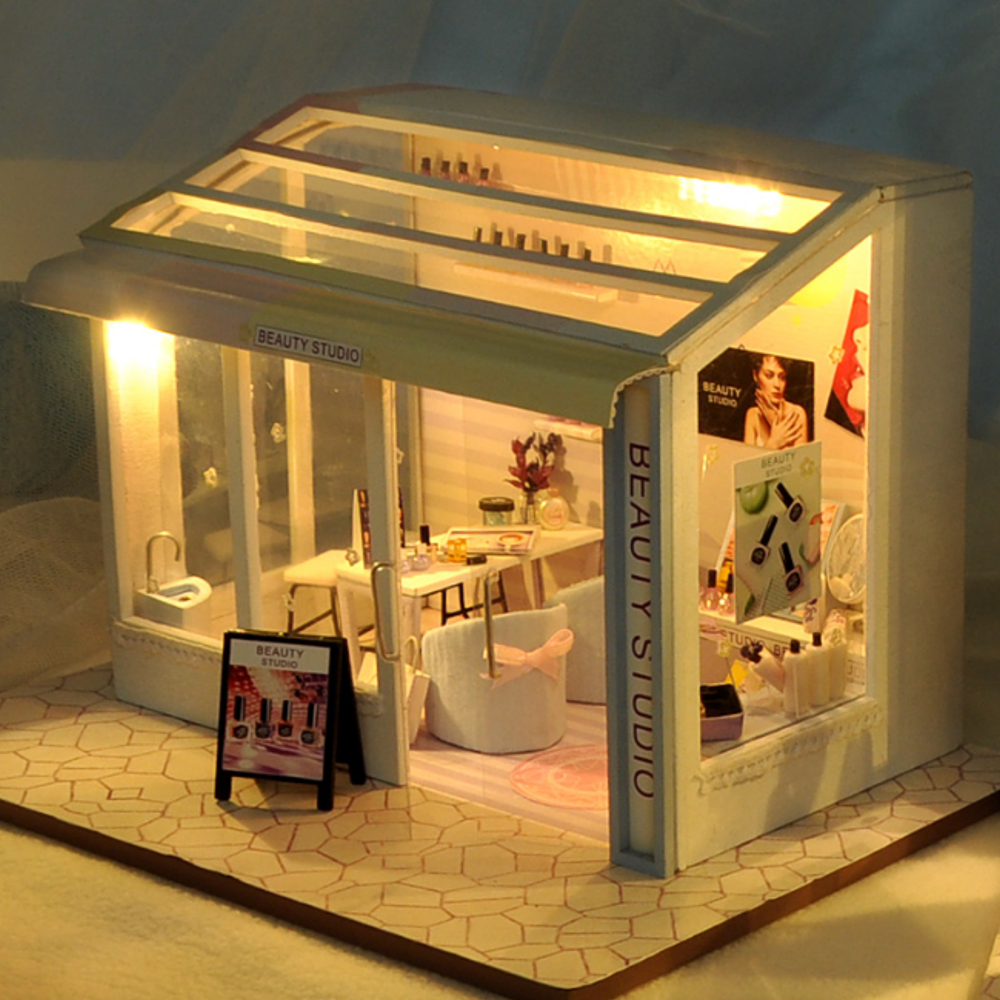 TIANYU-DIY-Doll-House-TD36-Manicure-Store-Creative-Modern-Shop-Handmade-Doll-House-With-Furniture-1707935-1