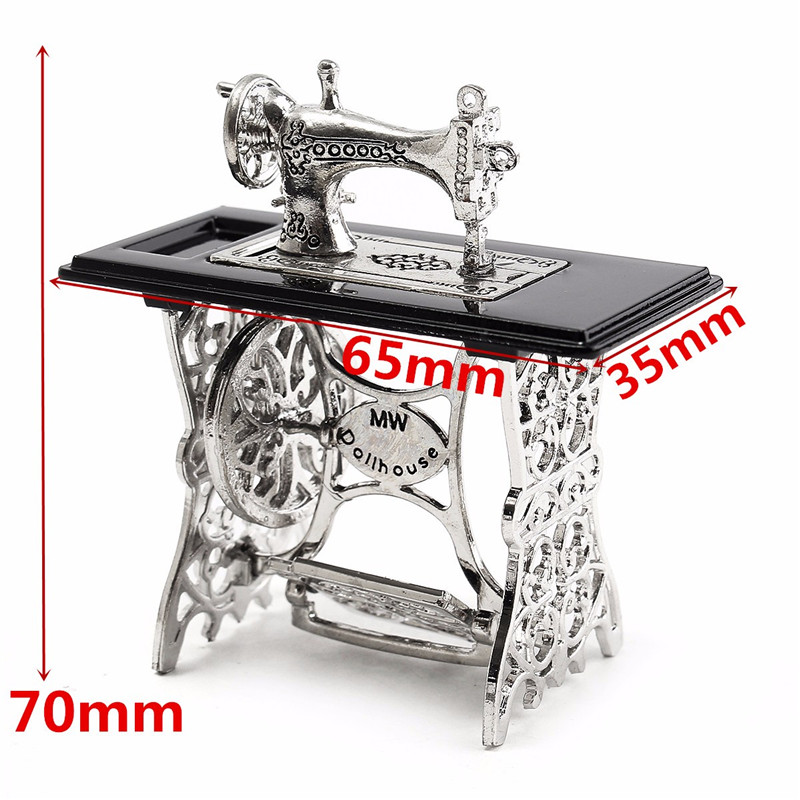 Vintage-Miniature-Dollhouse-Furniture-Sewing-Machine-Furniture-Table-Metal-Home-Decoration-1251417-7