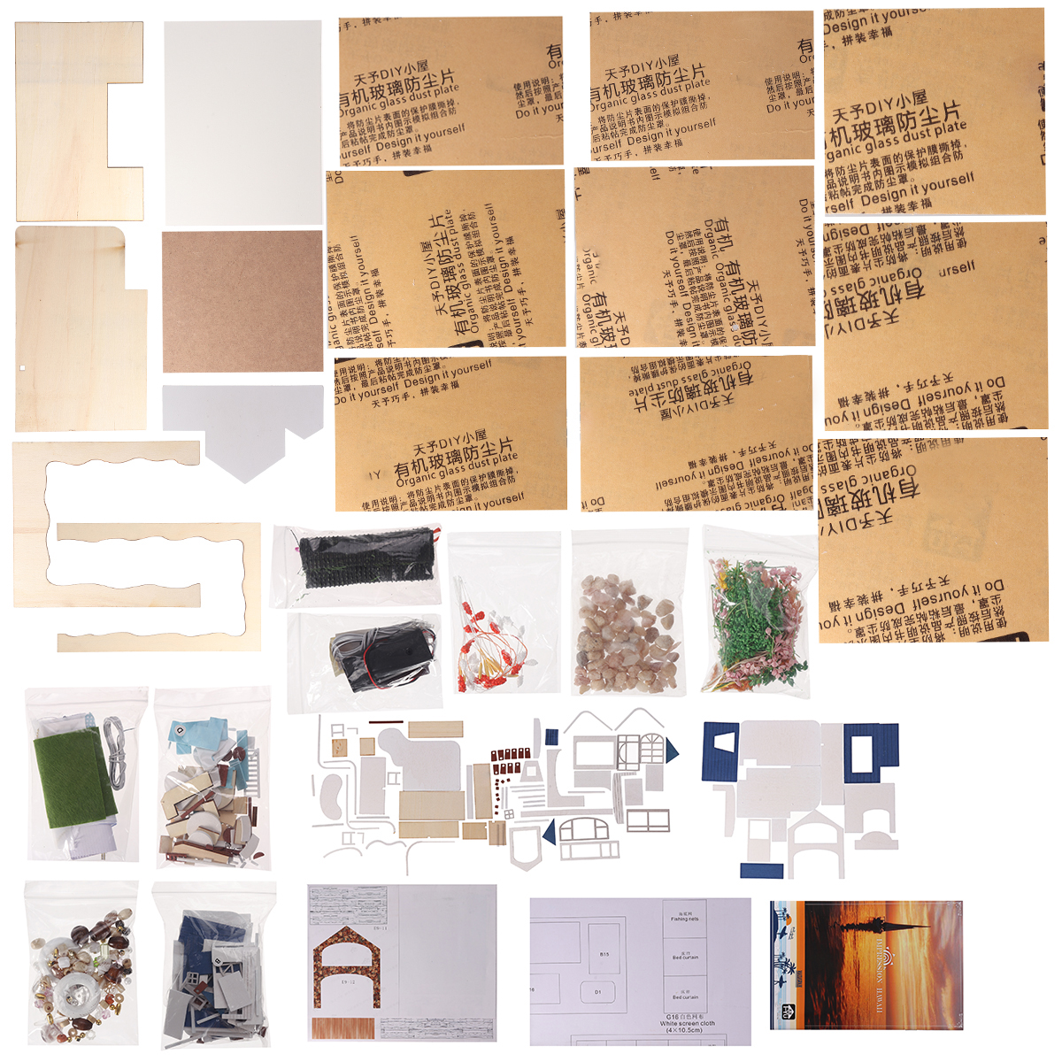 Wooden-DIY-Handmade-Assemble-Double-Layer-Beautiful-View-Doll-House-Miniature-Furniture-Kit-Educatio-1751562-9