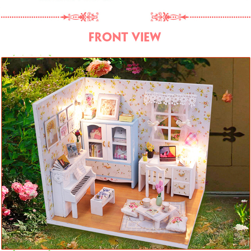 Wooden-DIY-Handmade-Assemble-Miniature-Doll-House-Kit-Toy-with-LED-Light-Dust-Cover-for-Gift-Collect-1730580-3