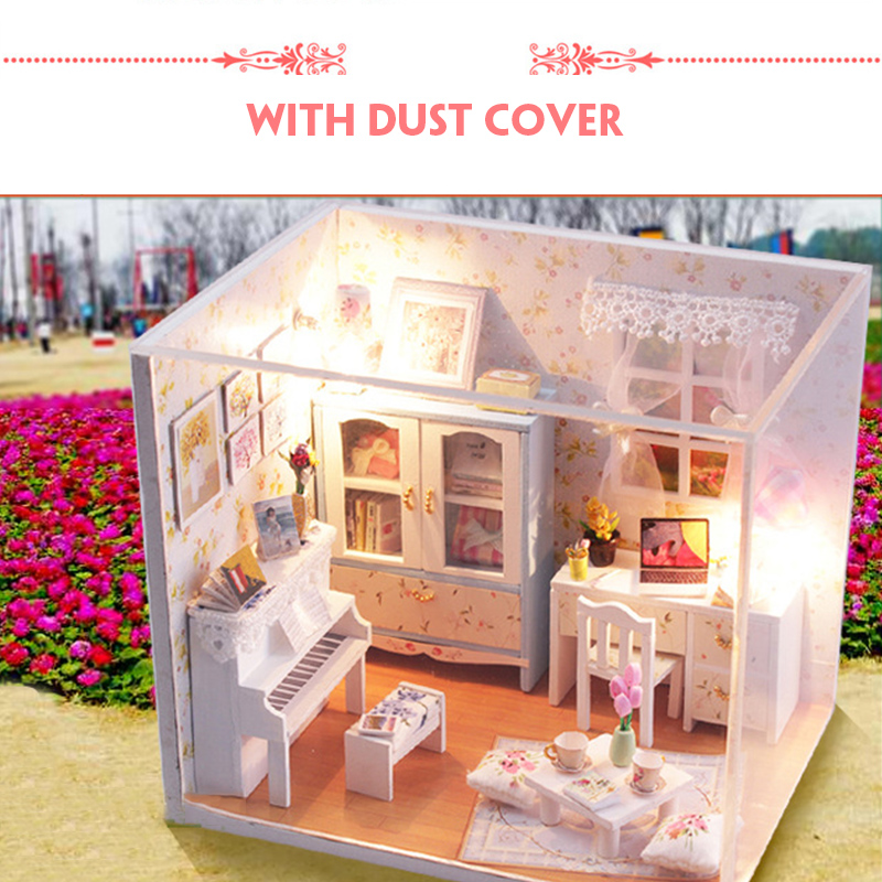 Wooden-DIY-Handmade-Assemble-Miniature-Doll-House-Kit-Toy-with-LED-Light-Dust-Cover-for-Gift-Collect-1730580-7