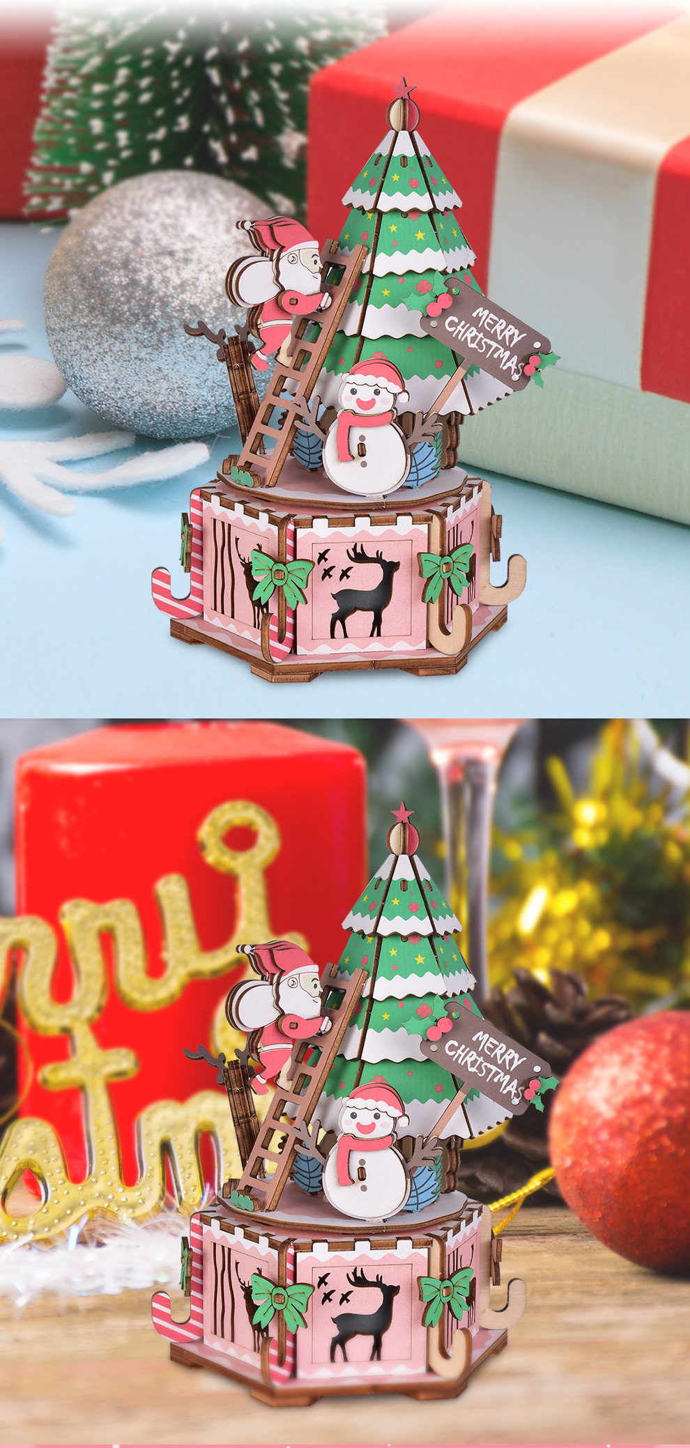 iiecreate-DIY-Assembled-Christmas-Eve-and-Thanksgiving-Christmas-Music-Box-Doll-House-Model-Toy-1598662-3