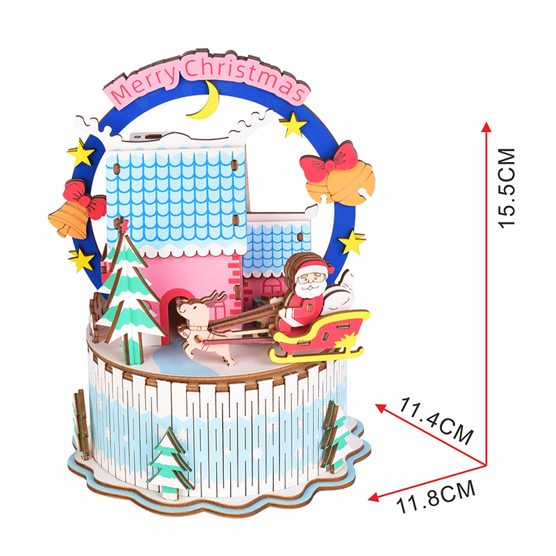 iiecreate-DIY-Assembled-Christmas-Eve-and-Thanksgiving-Christmas-Music-Box-Doll-House-Model-Toy-1598662-8