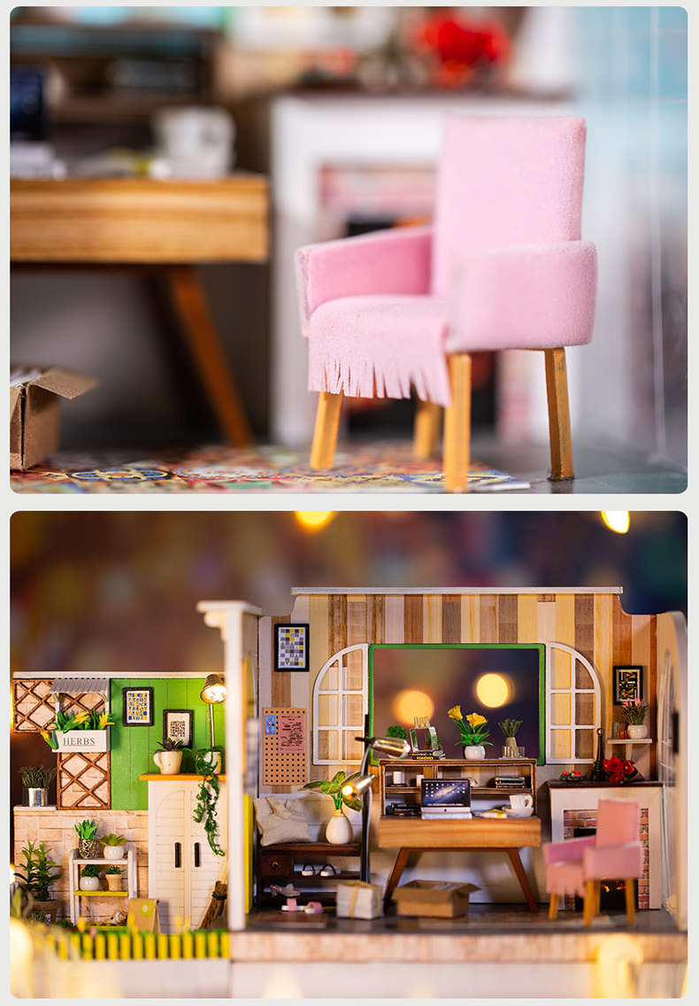 iiecreate-H-001-DIY-Doll-House-Gothenburg-Studio-With-Furniture-Music-Light-Cover-3012162CM-Gift-1427672-3
