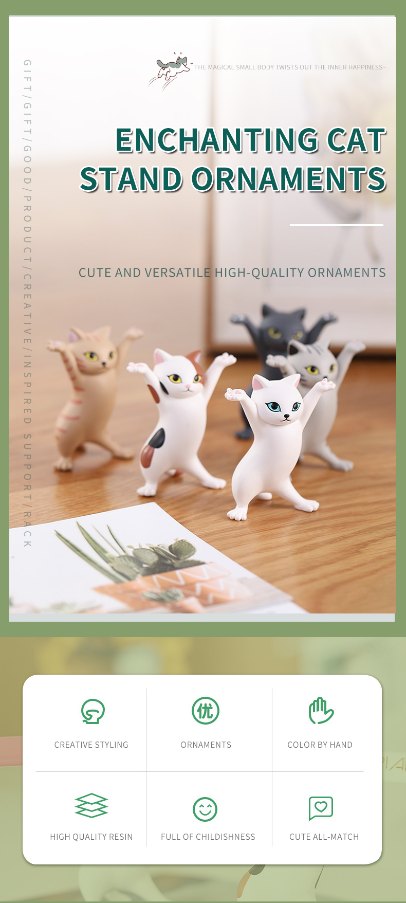 1-PC-Cartoon-Dancing-Cat-Figure-Doll-Figurines-Handmade-Enchanting-Kittens-Toy-for-Office-Pen-Holder-1838450-1