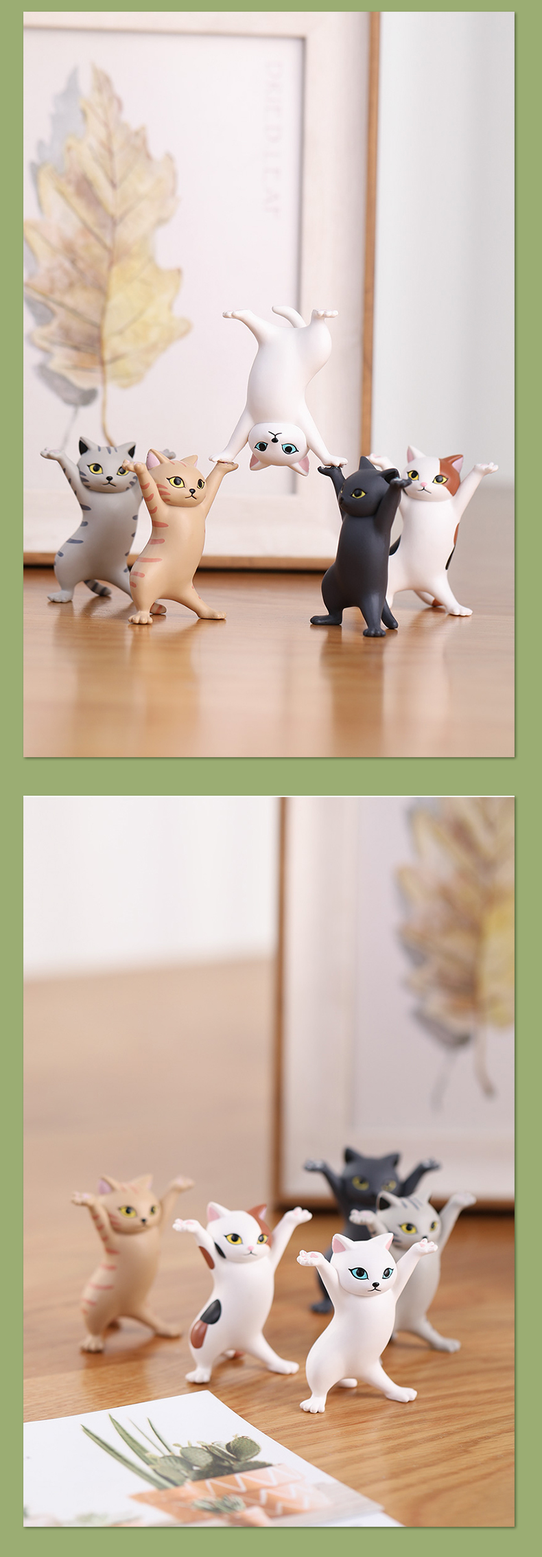 1-PC-Cartoon-Dancing-Cat-Figure-Doll-Figurines-Handmade-Enchanting-Kittens-Toy-for-Office-Pen-Holder-1838450-5