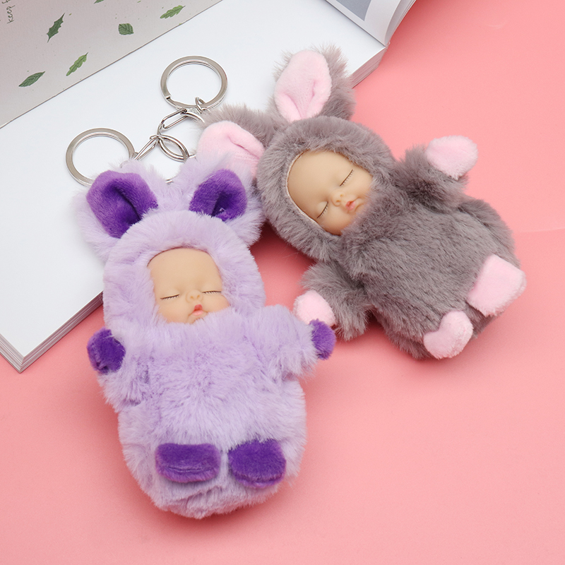 10CM-Cute-Rabbit-Ball-Pendant-Plush-Doll-Key-Ring-BagCar-Pendant-Accessories-Toy-1253523-3
