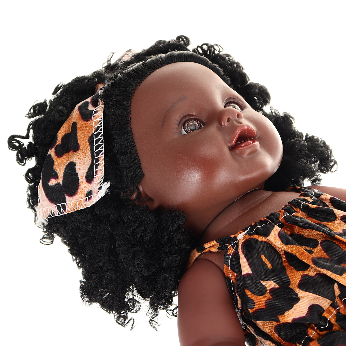 12Inch-Simulation-Soft-Silicone-Vinyl-PVC-Black-Baby-Fashion-Doll-Rotate-360deg-African-Girl-Perfect-1734367-4