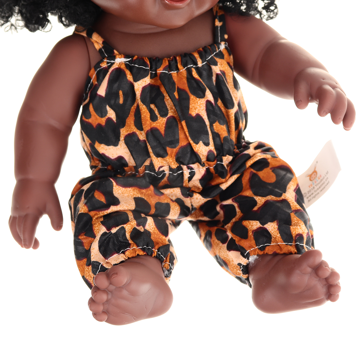 12Inch-Simulation-Soft-Silicone-Vinyl-PVC-Black-Baby-Fashion-Doll-Rotate-360deg-African-Girl-Perfect-1734367-7