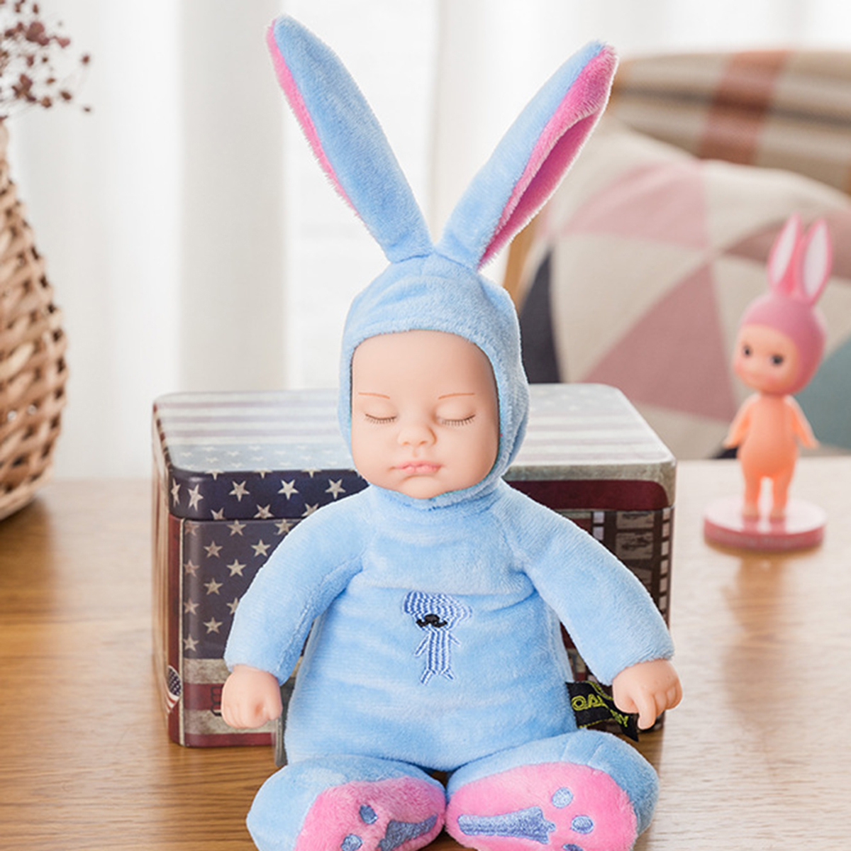 23CM-Soft-Silicone-Vinyl-Lifelike-Realistic-Reborn-Cute-Bear-Rabbit-Doll-Toy-with-Clothes-1722622-10