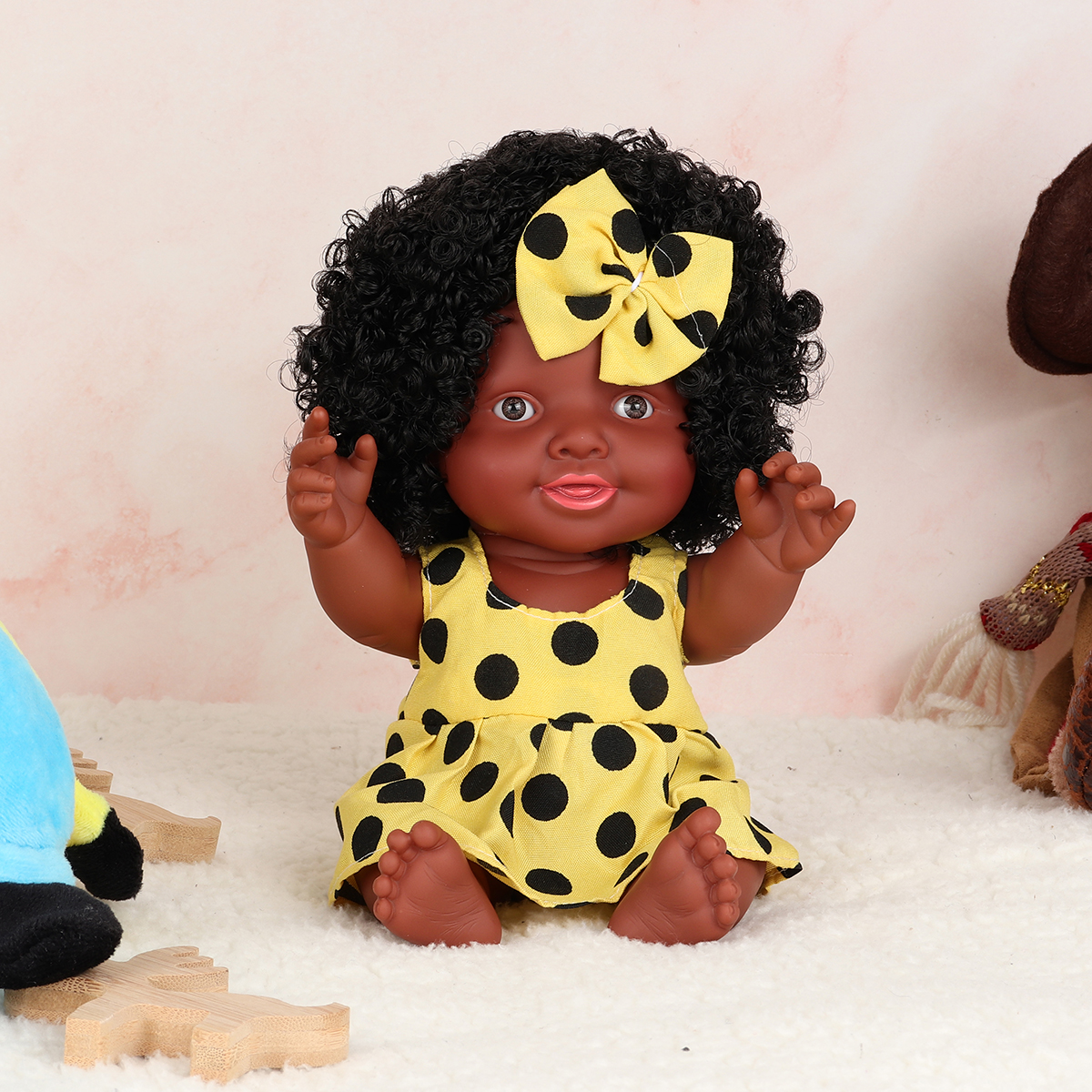 25CM-Cute-Soft-Silicone-Joint-Movable-Lifelike-Realistic-African-Black-Reborn-Baby-Doll-for-Kids-Gif-1733542-8