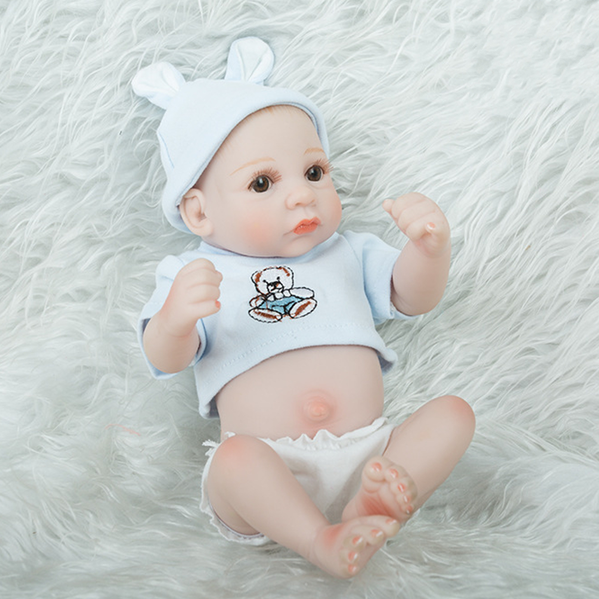 28CM-Silicone-Realistic-Sleeping-Reborns-Lifelike-Newborn-Baby-Doll-Toy-with-Moveable-Head-Arms-And--1817558-5