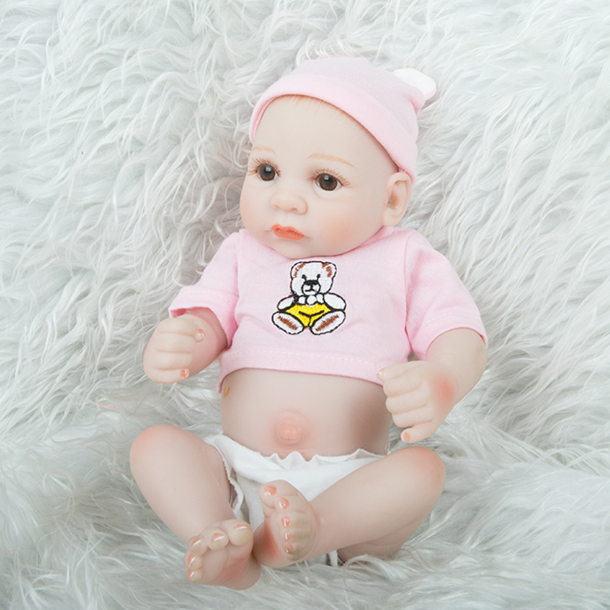 28CM-Silicone-Realistic-Sleeping-Reborns-Lifelike-Newborn-Baby-Doll-Toy-with-Moveable-Head-Arms-And--1817558-8