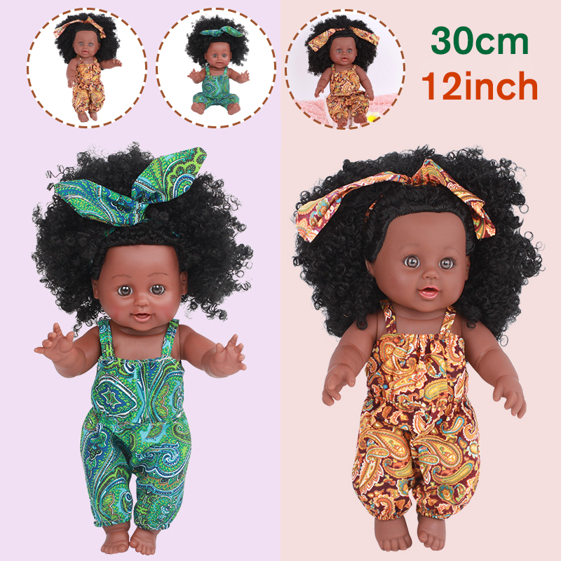 30CM-12-Inch-Cute-Soft-Silicone-Lifelike-Realistic-Arms-Legs-Moveable-Reborn-African-Baby-Doll-1701908-2