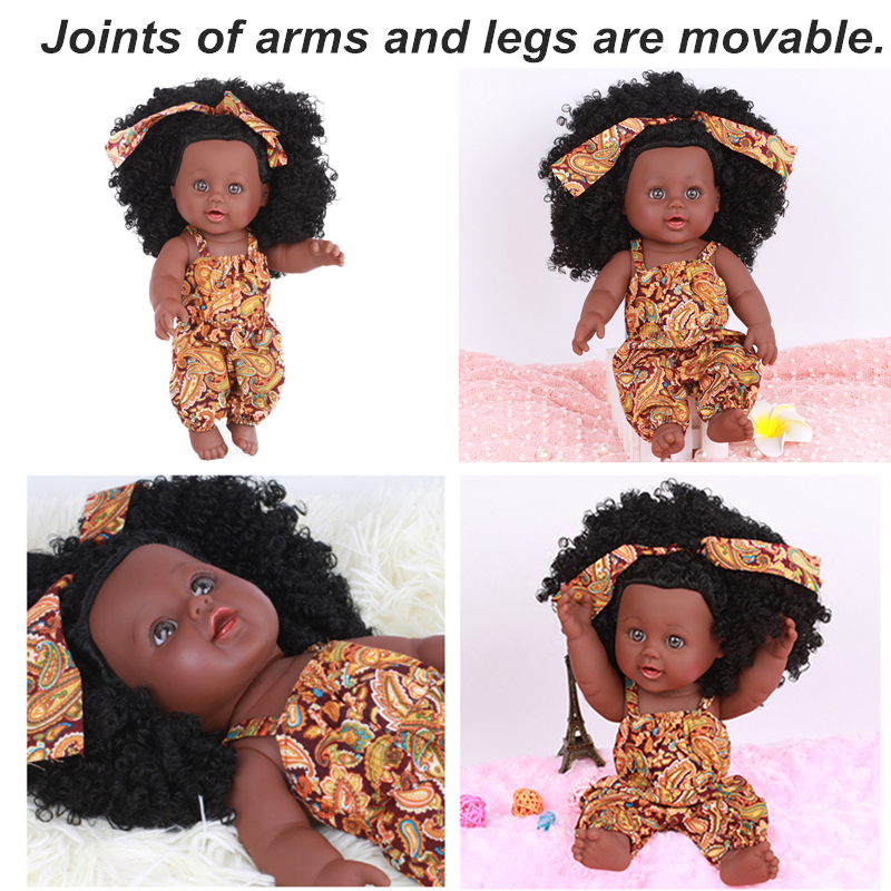 30CM-12-Inch-Cute-Soft-Silicone-Lifelike-Realistic-Arms-Legs-Moveable-Reborn-African-Baby-Doll-1701908-5
