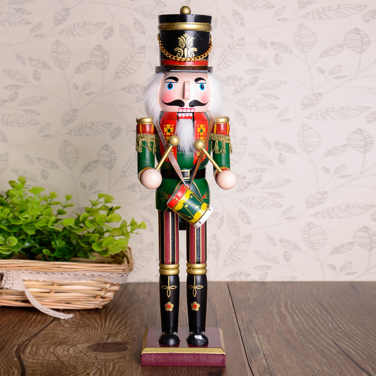 30cm-Wooden-Nutcracker-Doll-Soldier-Vintage-Handcraft-Decoration-Christmas-Gifts-1236558-6