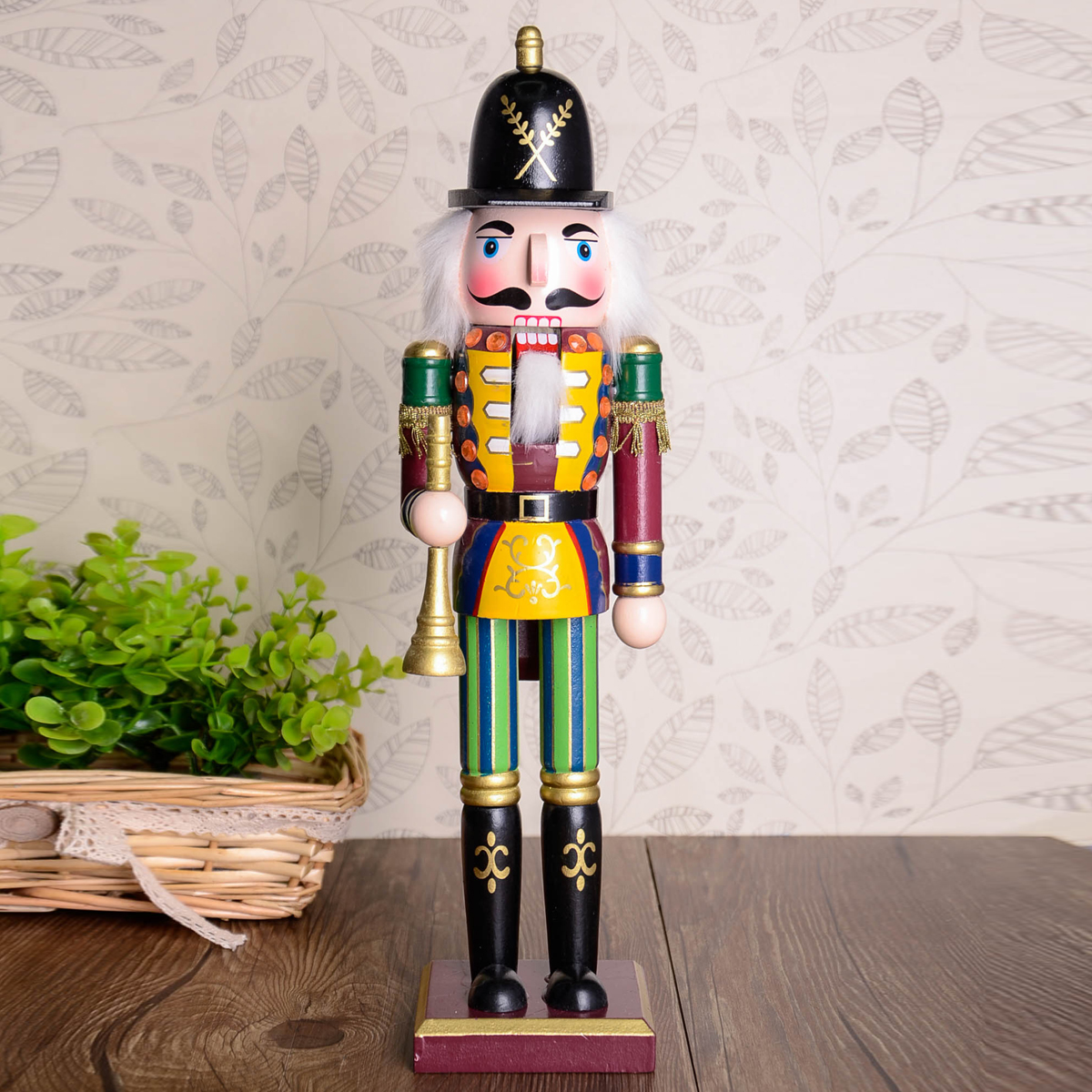 30cm-Wooden-Nutcracker-Doll-Soldier-Vintage-Handcraft-Decoration-Christmas-Gifts-1236558-7