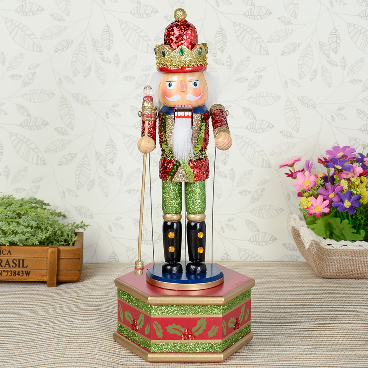 32cm-Wooden-Music-Box-Nutcracker-Doll-Soldier-Vintage-Handcraft-Decoration-Christmas-Gifts-1398446-3
