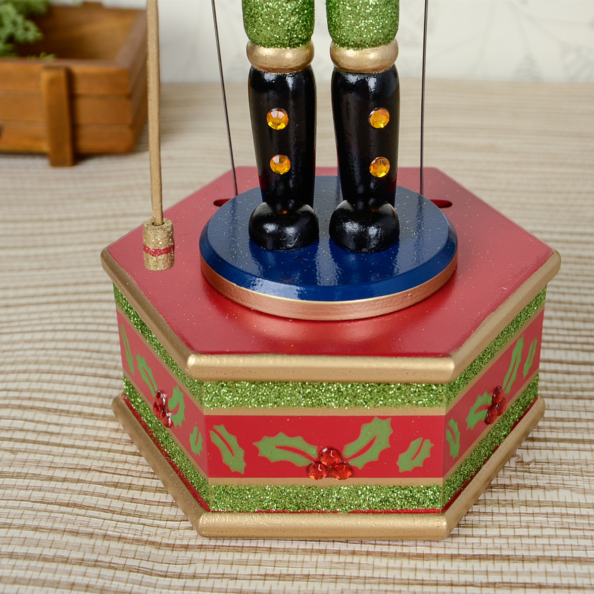 32cm-Wooden-Music-Box-Nutcracker-Doll-Soldier-Vintage-Handcraft-Decoration-Christmas-Gifts-1398446-6
