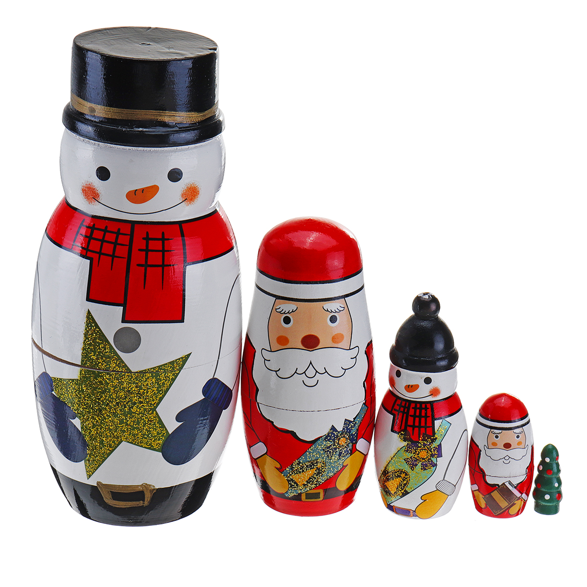 5PCS-Russian-Wooden-Nesting-Matryoshka-Doll-Handcraft-Decoration-Christmas-Gifts-1395246-3