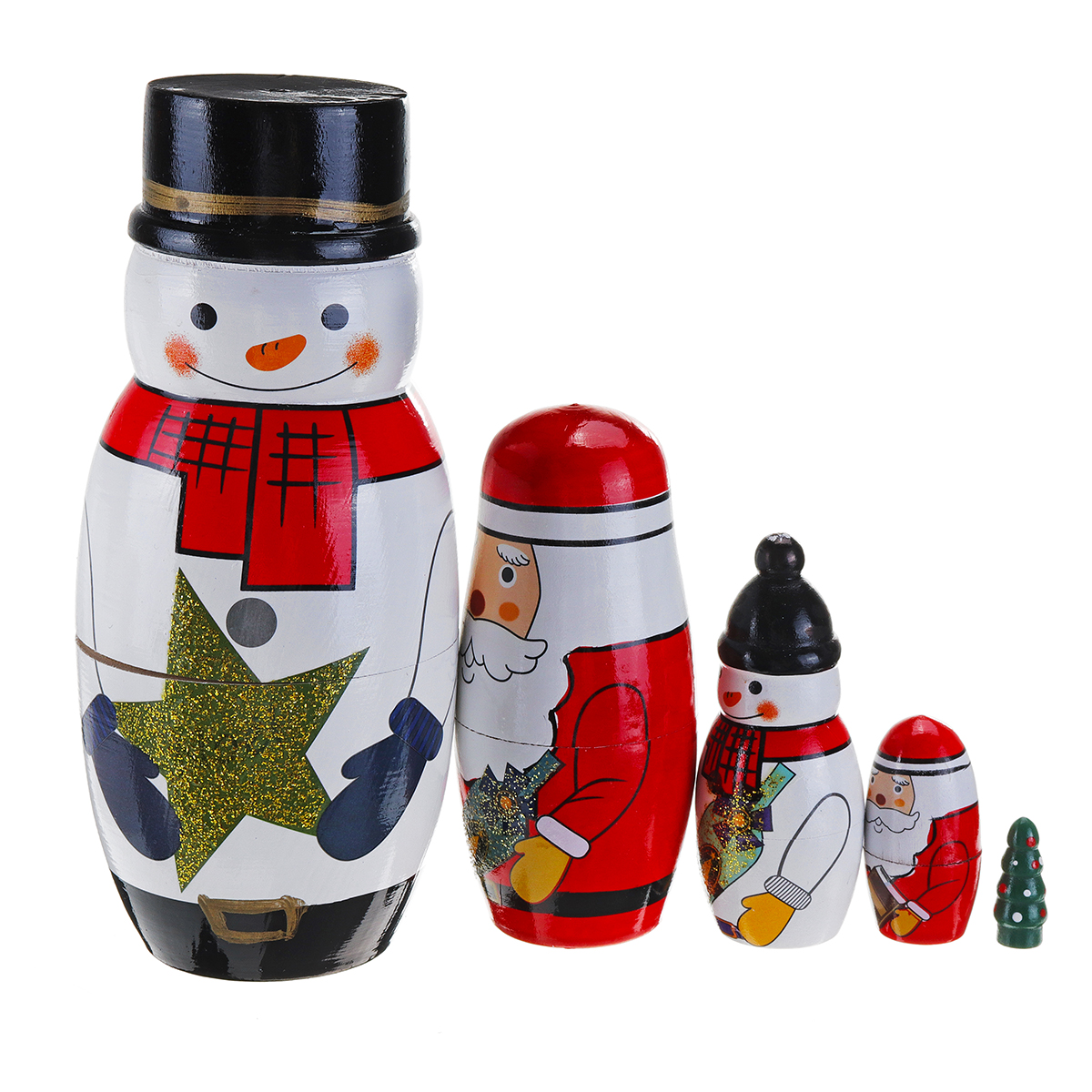 5PCS-Russian-Wooden-Nesting-Matryoshka-Doll-Handcraft-Decoration-Christmas-Gifts-1395246-4