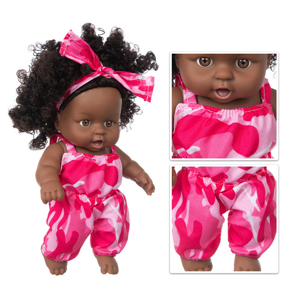 8-Inch-Silicone-Vinyl-Dress-Up-Fashion-African-Girl-Realistic-Reborn-Lifelike-Newborn-Baby-Doll-Toy--1835492-3