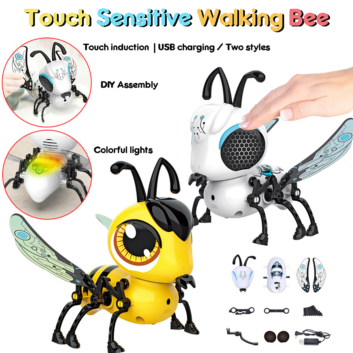 DIY-Assembly-Touch-Sensitive-Walking-USB-Charging-Bee-with-Touch-Sensing-Lights-and-Sounds-Toddler-T-1751561-2